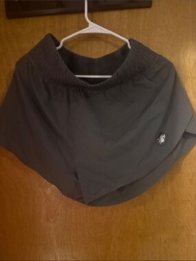Women's Black Wrap Shorts with Elastic Waist